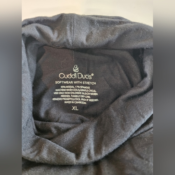 Cuddl Duds Thermal Turtleneck XL Black - Picture 2 of 3